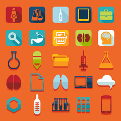 Set of medical flat icons