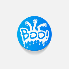 realistic design element: boo