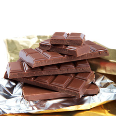 Chocolate bar in foi.