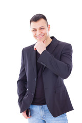 smiling man in a suit