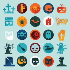 Set of halloween icons