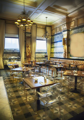 wine bar in luxury restaurant