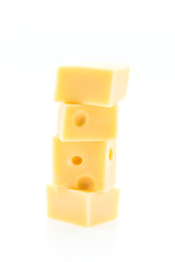 Cheese isolated on white
