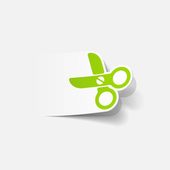 realistic design element: scissors