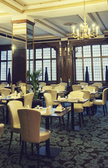 interior in luxury restaurant