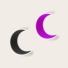 realistic design element: moon