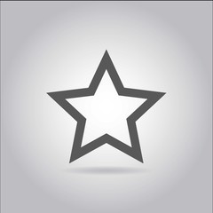 Illustration on grey background with shadow - Star