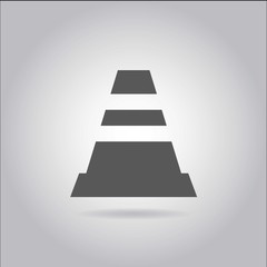 Illustration on grey background with shadow - Traffic Cone