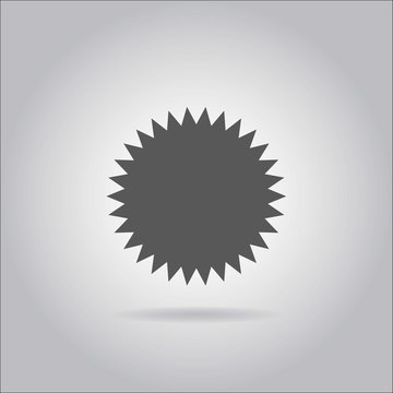 Illustration on grey background with shadow - Spikey Circle