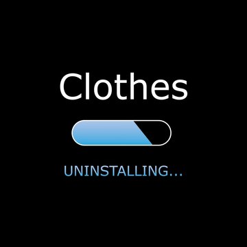 Uninstalling Illustration with Black Background and White Text -