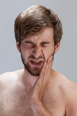 Man suffering from toothache