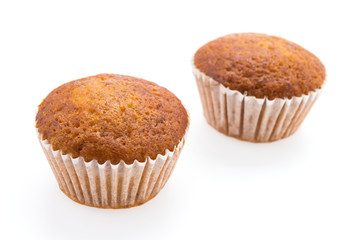 Banana cakes isolated on white