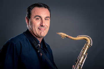 musician with saxophone