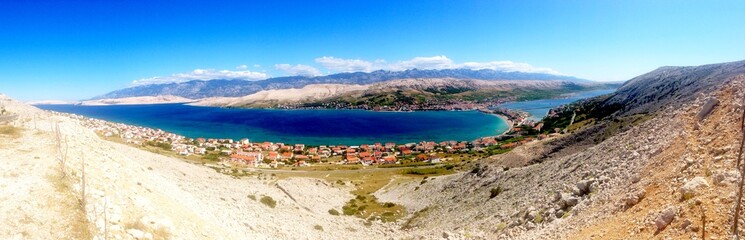 Fototapeta na wymiar Stunning Croatian island panorama view