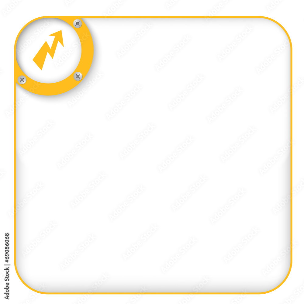 Poster yellow box for entering text with flash