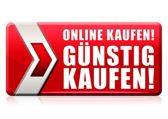 Online kaufen! Günstig kaufen! Button, Icon