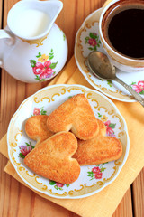 Cookies in the shape of hearts