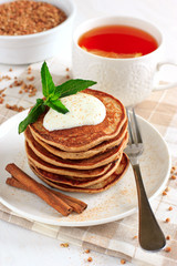 Buckwheat pancakes with banana