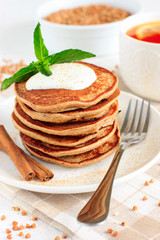 Buckwheat pancakes with banana