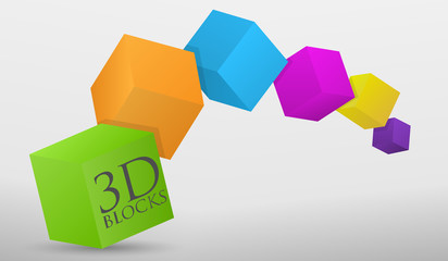 Obraz premium 3d blocks