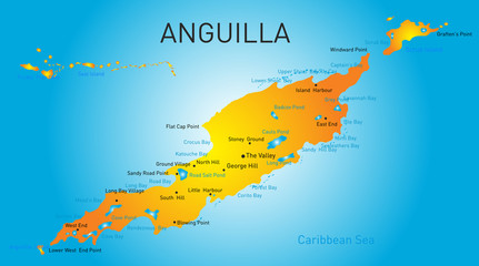 Anguilla territory - obrazy, fototapety, plakaty