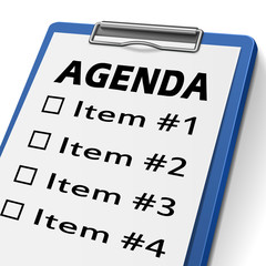 agenda clipboard