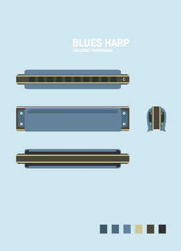 BLUE blues harp