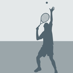 tennisman service