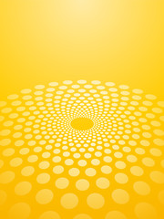 Abstract yellow background circles in perspective