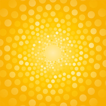abstract yellow background made of small circles