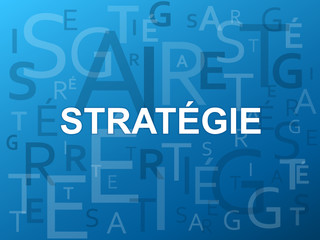 Mosaïque de Lettres STRATEGIE (tactique intelligence objectifs)