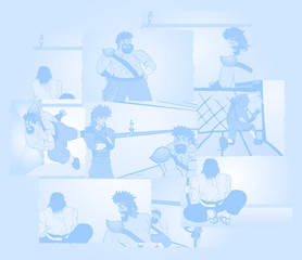 Blue scene wallpaper