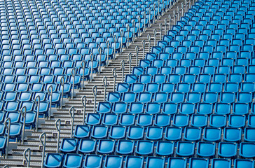 Stadium seats and stairs