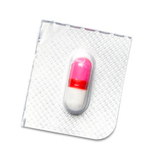 Antihistamine Caplet on White