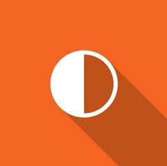 Long Shadow with the shape of a Halftone Icon