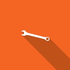 Long Shadow with an Icon of Spanner