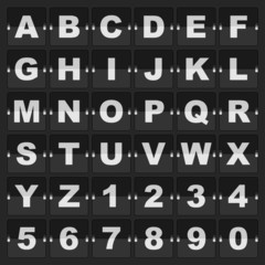 information alphabet and digits