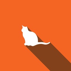 Long Shadow with an Icon of Cat