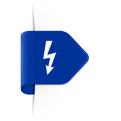 Lightning arrow - Azurblauer Sticker Pfeil mit Schatten