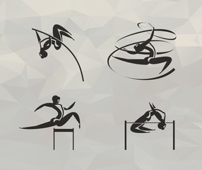 Athletics icons. Vector format