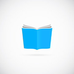 Open Book Vector Symbol Icon or Logo Template