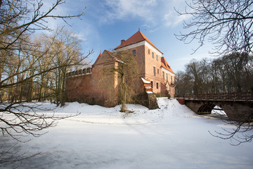 Gothic castle in Oporow, Poland