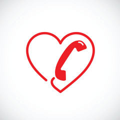 Helpline or phone sex abstract vector symbol icon