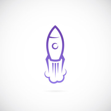 Vector rocket symbol icon