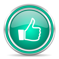 like green glossy web icon