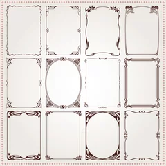 Foto op Plexiglas Decorative borders and frames Art Nouveau style vector © digiselector