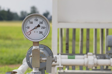 Closeup of manometer
