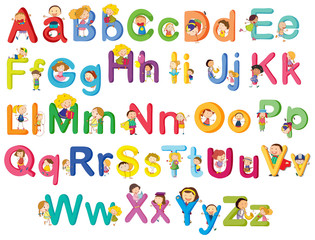 Fototapeta na wymiar Letters of the alphabet