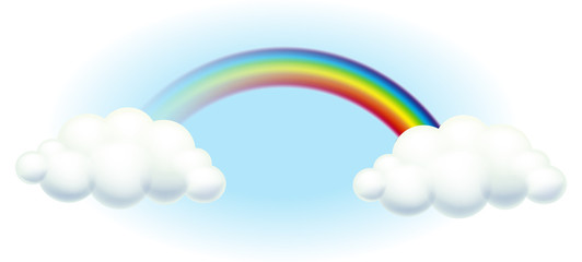 A rainbow in the sky