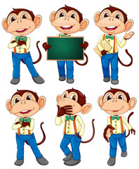Fototapeta premium Monkey set